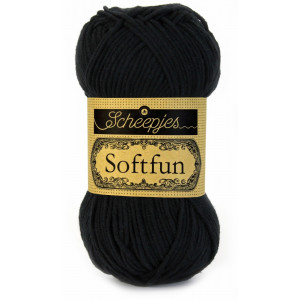 Scheepjes Softfun Garn Unicolor 2408 Schwarz von Scheepjes