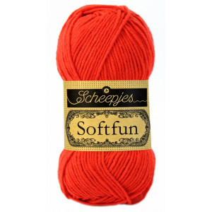 Scheepjes Softfun Garn Unicolor 2410 Hellrot von Scheepjes