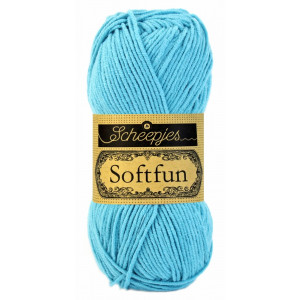 Scheepjes Softfun Garn Unicolor 2423 Helles Türkis-Blau von Scheepjes