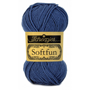 Scheepjes Softfun Garn Unicolor 2489 Dunkles Grau-Blau von Scheepjes