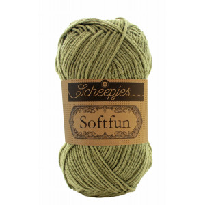 Scheepjes Softfun Garn Unicolor 2606 Dunkles Olivgrün von Scheepjes