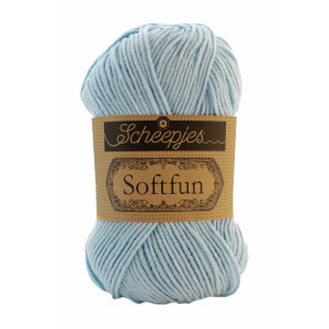 Scheepjes Softfun Garn Unicolor 2613 Eisblau von Scheepjes