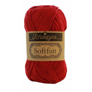 Scheepjes Softfun Garn Unicolor 2617 Dunkelrot von Scheepjes