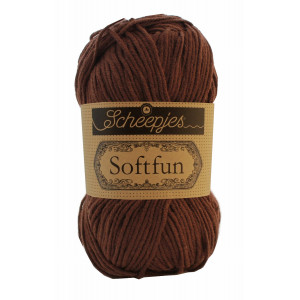 Scheepjes Softfun Garn Unicolor 2623 Dunkel Rotbraun von Scheepjes