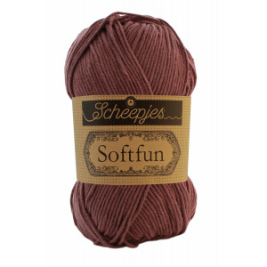 Scheepjes Softfun Garn Unicolor 2624 Reddish Brown von Scheepjes