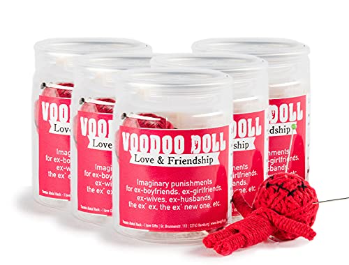 5er-Pack: Voodoo Doll in Dose | LOVE & FRIENDSHIP Englische Version | lustige Mini-Voodoo to go | imaginäre Strafen für Ex-Freunde Ex-Freundinnen Ex-Ehefrauen Ex-Ehemänner der/die Alte/Neue Ex vom Ex von Scherzboutique