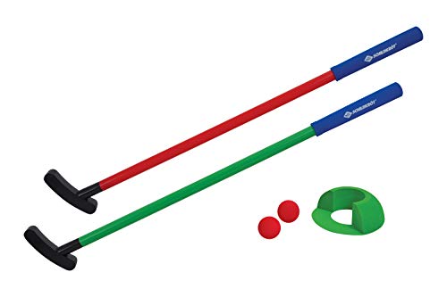 Schildkröt Mini-Golf Set, Golf-Set für Kinder, Indoor-Minigolf, komplettes Golfset mit 2 Schlägern, 1 freistehendem Ziel und 2 Bällen, für 2 Spieler, 970307 von Schildkröt