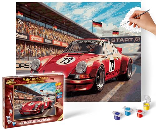 Schipper 609130929 Malen nach Zahlen – Porsche 911 Carrera RSR 2.8 - Bilder malen für Erwachsene, inklusive Pinsel und Acrylfarben, 40 x 50 cm Schipper 609130929 Malen nach Zahlen – Porsche 911 Carrera RSR 2.8 - Bilder malen für Erwachsene, inklusive Pinsel und Acrylfarben, 40 x 50 cm von Schipper