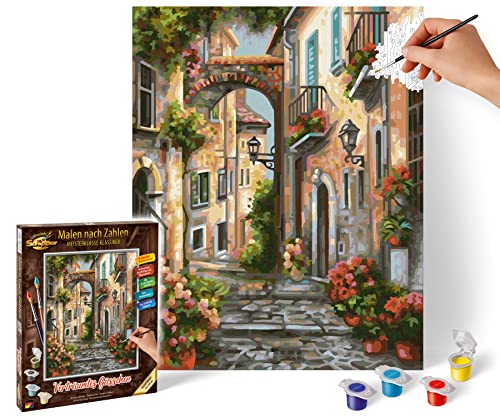 Schipper 609240826 Malen nach Zahlen - Verträumtes Gässchen - Bilder malen für Erwachsene, inklusive Pinsel und Acrylfarben, 24 x 30 cm Schipper 609240826 Malen nach Zahlen - Verträumtes Gässchen - Bilder malen für Erwachsene, inklusive Pinsel und Acrylfarben, 24 x 30 cm von Schipper