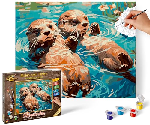 Schipper 609240917 Malen nach Zahlen – Otterpärchen - Bilder malen für Erwachsene, inklusive Pinsel und Acrylfarben, 24 x 30 cm Schipper 609240917 Malen nach Zahlen – Otterpärchen - Bilder malen für Erwachsene, inklusive Pinsel und Acrylfarben, 24 x 30 cm von Schipper