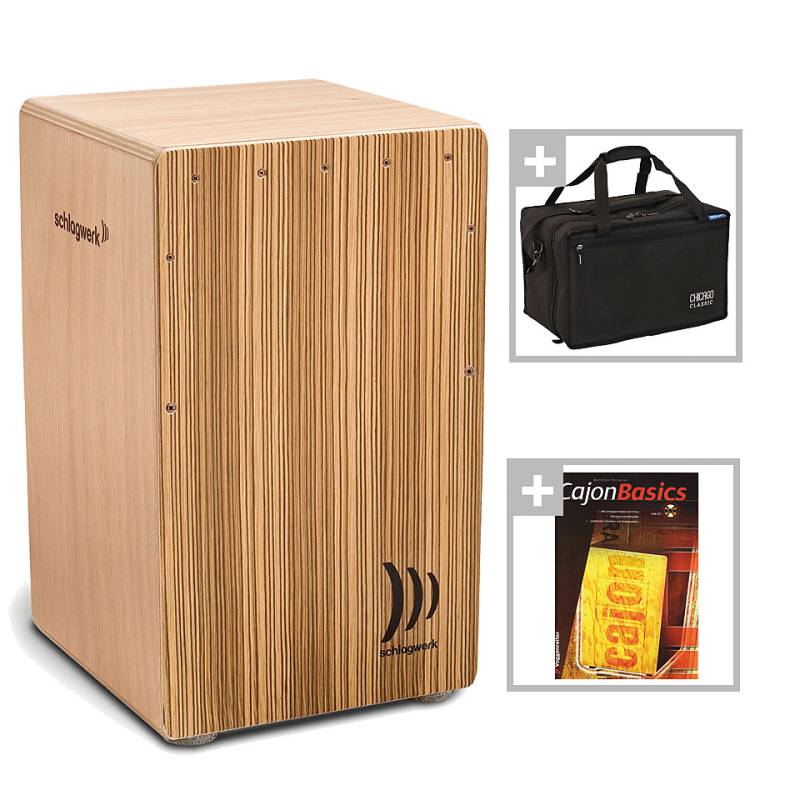 Schlagwerk CP4011 la Perù Zebrano Bundle Cajon von Schlagwerk