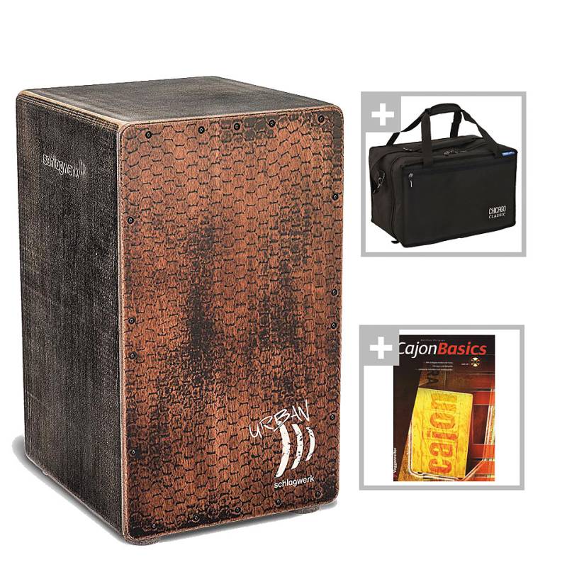 Schlagwerk CP5210 Urban OS Old Red Cajon Bundle Cajon von Schlagwerk