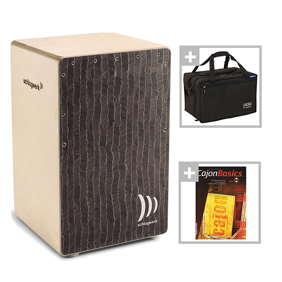 Schlagwerk CP580 Super Agile Silver Lining Bundle Cajon von Schlagwerk