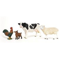 Schleich 42729 - Farm World, Bauernhof Starter Set, 4-teilig (Kuh/Schaf/Hahn/Zicklein) von Schleich GmbH