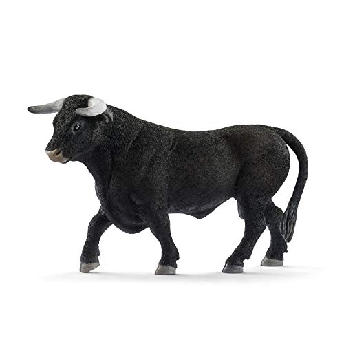 schleich FARM WORLD | Schwarzer Stier 13875 | schleich Bauernhof Spielfigur | detailgetreue Tierfiguren | tolles Geschenk für Jungen und Mädchen | Bauernhof Spielzeug ab 3 Jahre | 14 x 5 x 9 cm von SCHLEICH