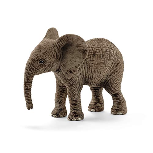 schleich WILD LIFE | Elefantenbaby 14763 | detailgetreue Tierfiguren | Zoo Spielzeug | tolles Geschenk für Jungen und Mädchen | Deko für Geburtstag | Spielfigur ab 3 Jahren | 7 x 4 x 6 cm von SCHLEICH