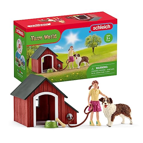 schleich 42376 Hundehütte, ab 3 Jahren, FARM WORLD - Spielset, 5 Teile, exklusiv bei Amazon von SCHLEICH