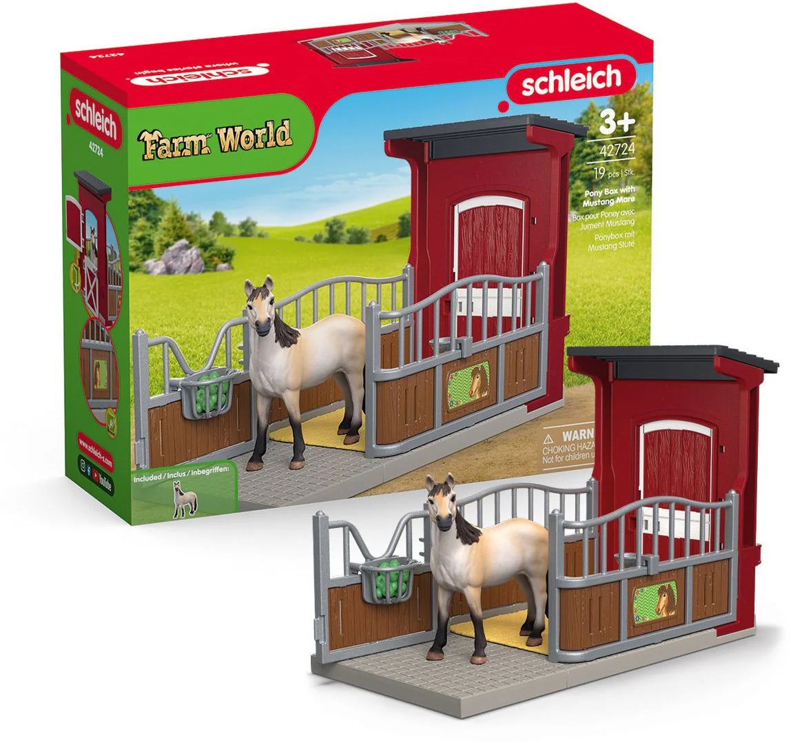 Schleich 42724 Farm World Ponybox mit Mustang Stute von Schleich