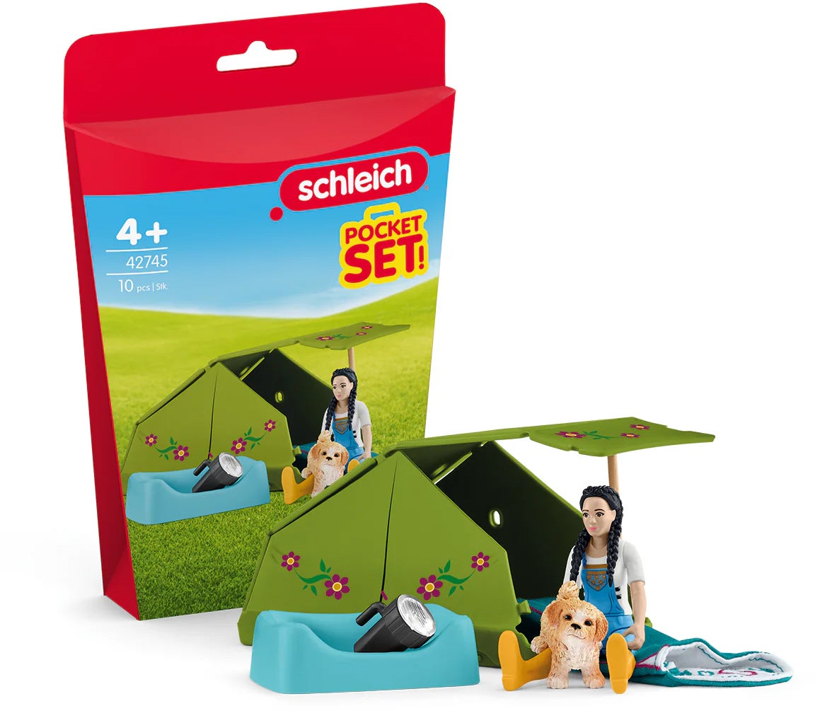 Schleich 42745 Pocket Set Spielset Camping Abenteuer mit Kim von Schleich