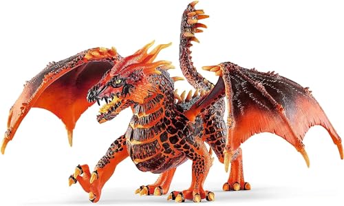 schleich ELDRADOR CREATURES | Lavadrache 70138 | ELDRADOR schleich Monster Spielfigur mit beweglichem Unterkiefer und Flügeln | tolles Geschenk für Mädchen und Jungen | ab 7 Jahren | 20 x 14 x 15 cm von SCHLEICH