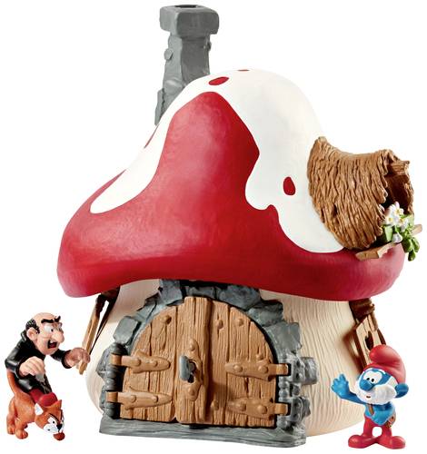 Schleich Schlumpf Haus mit 2 Figuren von Schleich