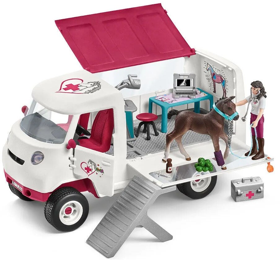 Schleich Spielset 42439 Mobile Tierärztin mit Hannoveranerfohlen von Schleich