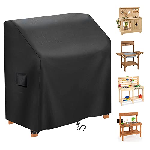 Matschküche Abdeckung wasserdichte, 420D Schutzhülle für Kinderküche aus Holz Abdeckhaube Spielküche für Draussen, 110L x 50B x 98H cm Winddicht, UV-Beständiges, Schwerlast Reißfest Matschküche Abdeckung wasserdichte, 420D Schutzhülle für Kinderküche aus Holz Abdeckhaube Spielküche für Draussen, 110L x 50B x 98H cm Winddicht, UV-Beständiges, Schwerlast Reißfest von Schleuder