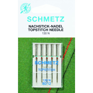 Schmetz Nähmaschinennadeln Topstichnadeln 130N Größe 80 - 5 Stk von Schmetz