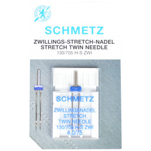 Schmetz Nähmaschinennadeln Zwilling Stretch Gr. 4,0-75 - 1 Stk von Schmetz