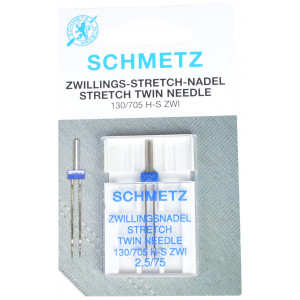 Schmetz Nähmaschinennadeln Zwilling Stretch Gr. 2,5-75 - 1 Stk von Schmetz