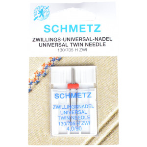 Schmetz Universal Nähmaschinennadel Twin stark 4,0-75 - 2 Stk von Schmetz