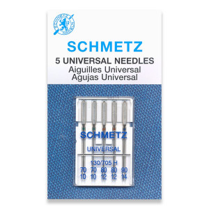 Schmetz Universal Nähmaschinennadeln 130/705H Größen 70-90 - 5 Stk von Schmetz