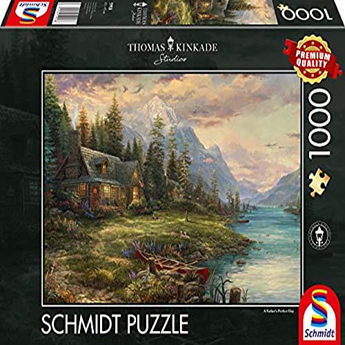 Schmidt Spiele 59918 Thomas Kinkade, Ausflug am Vatertag, 1.000 Teile Puzzle von Schmidt