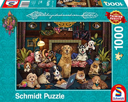 Schmidt Spiele 59987 Brigid Ashwood, Bunter Abend im Salon, 1000 Teile Puzzle, Mehrfarbig, Large von Schmidt Spiele