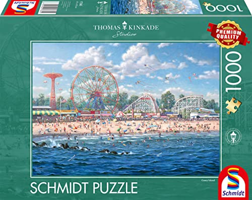 Schmidt Spiele 57365 Thomas Kinkade, Coney Island, 1000 Teile Puzzle von Schmidt