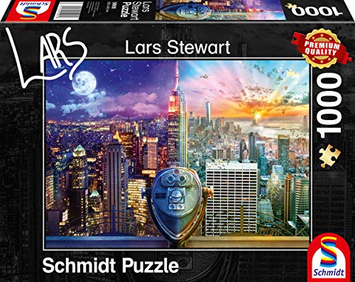 Schmidt Spiele 59905 Lars Stewart, New York, Night and Day, 1000 Teile Puzzle von Schmidt