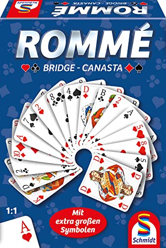 Schmidt Spiele 49420 Rummy Bridge Canasta, Klein-und Feinserie, Kartenspiel, bunt, S von Schmidt