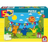 Schmidt Spiele 56536 - Alles Liebe zum 50. Geburtstag Elefant, 60 Teile, Kinderpuzzle Die Maus von Schmidt Spiele