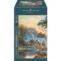 Schmidt Spiele 59797 - Am alten Mühlenbach, Puzzle Thomas Kinkade 1.000 Teile - Holzpuzzle von Schmidt Spiele