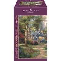 Schmidt Spiele 59800 - Dorf am See, Puzzle Thomas Kinkade 1.000 Teile - Holzpuzzle von Schmidt Spiele