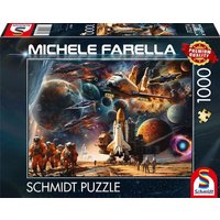 Schmidt Spiele 58539 - Faszination Raumfahrt, Reise in ferne Galaxien, Puzzle Michele Farella 1.000 Teile von Schmidt Spiele