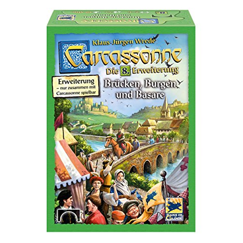 Hans im Glück SSP48267 Carcassonne: Brücken Burgen und Basare Strategiespiel, 8 Jahre to 99 Jahre, grün von Schmidt Spiele