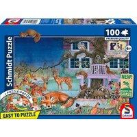 Puzzle Nächtlicher Tierbesuch 100 Teile Puzzle Nächtlicher Tierbesuch 100 Teile von Schmidt Spiele