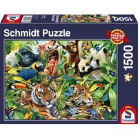 Schmidt Spiele - Kunterbunte Tierwelt, 1500 Teile von Schmidt Spiele