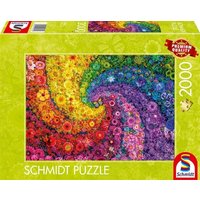 Schmidt Spiele 59744 - Kunterbunter Blütenwirbel, Puzzle Standard 2.000 Teile von Schmidt Spiele