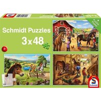 Schmidt Spiele 56519 - Meine Lieblingspferde, Kinderpuzzle Standard 3x48 Teile von Schmidt Spiele