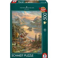 Schmidt Spiele 59710 - Pracht am Seeufer, Puzzle Thomas Kinkade 500 Teile von Schmidt Spiele