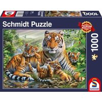 SCHMIDT 58986 Puzzle 1000 Teile Tiger und Welpen von Schmidt Spiele