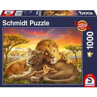 SCHMIDT 58987 Puzzle 1000 Teile Kuschelnde Löwenfamile von Schmidt Spiele