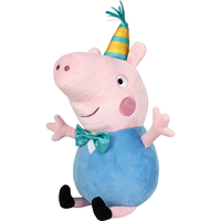 SCHMIDT SPIELE 42830 Peppa Pig, Schorsch Wutz, Party, 37 cm von Schmidt Spiele